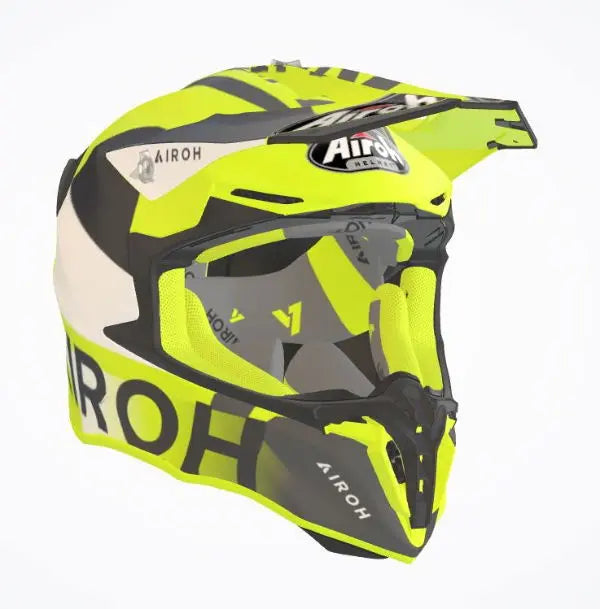 Airoh Twist 2.0 Lift Matt Yellow - FREE UK Shipping, FREE 365 Day Returns | Moto Central