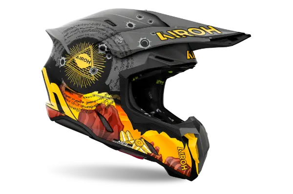 Airoh Twist 3 Adventure Matt Grey / Yellow - FREE UK Shipping, FREE 365 Day Returns | Moto Central