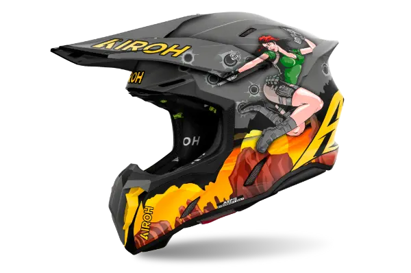 Airoh Twist 3 Adventure Matt Grey / Yellow - FREE UK Shipping, FREE 365 Day Returns | Moto Central