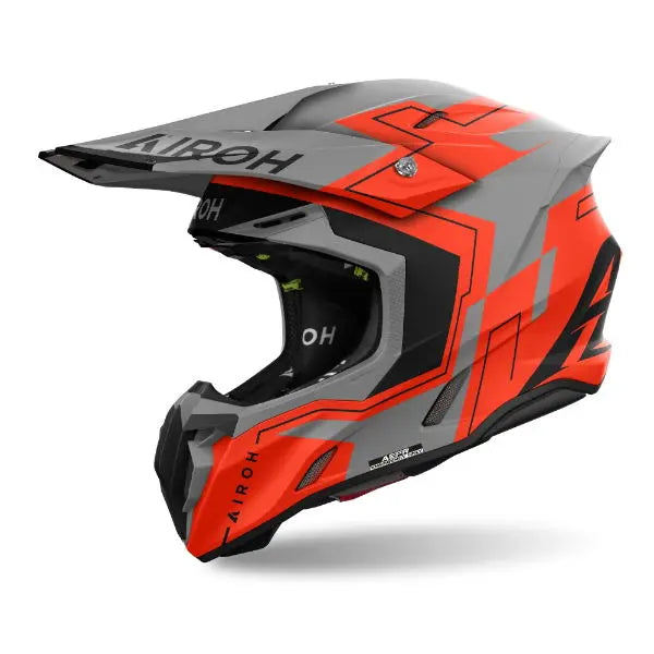 Airoh Twist 3 Dizzy Matt Fluo Orange - FREE UK Shipping, FREE 365 Day Returns | Moto Central