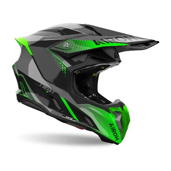 Airoh Twist 3 Shard Gloss Green - FREE UK Shipping, FREE 365 Day Returns | Moto Central