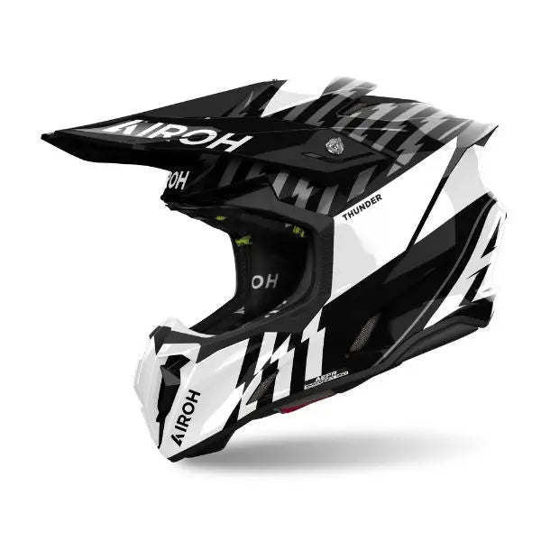 Airoh Twist 3 Thunder Gloss Black / White - FREE UK Shipping, FREE 365 Day Returns | Moto Central