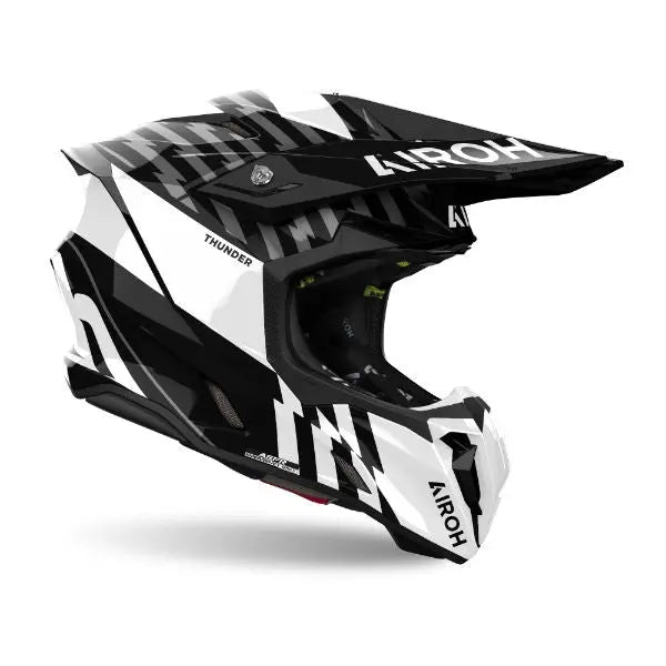 Airoh Twist 3 Thunder Gloss Black / White - FREE UK Shipping, FREE 365 Day Returns | Moto Central