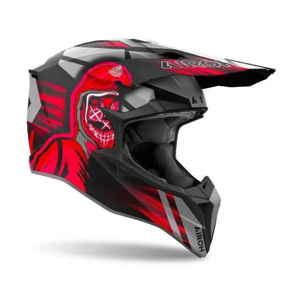 Airoh Wraaap Cyber Matt Red - FREE UK Shipping, FREE 365 Day Returns | Moto Central