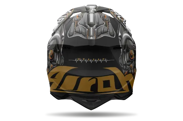 Airoh Wraaap Matt Cyborg - FREE UK Shipping, FREE 365 Day Returns | Moto Central