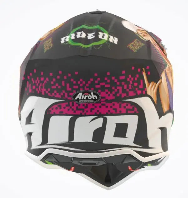 Airoh Wraap Youth Matt Pin Up - FREE UK Shipping, FREE 365 Day Returns | Moto Central