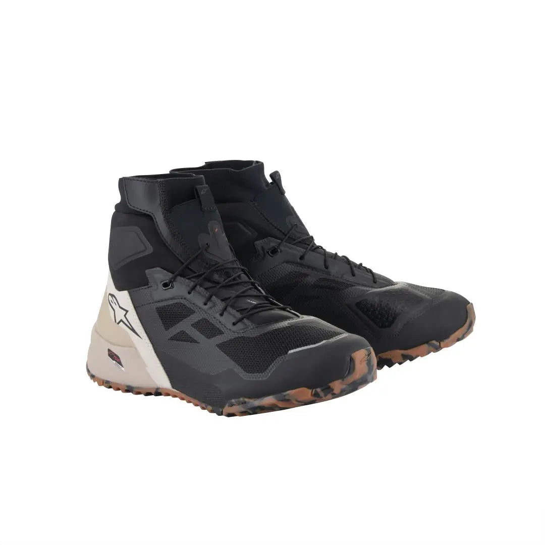 Alpinestars CR-1 Shoes Black / Light Brown - FREE UK Shipping, FREE 365 Day Returns | Moto Central