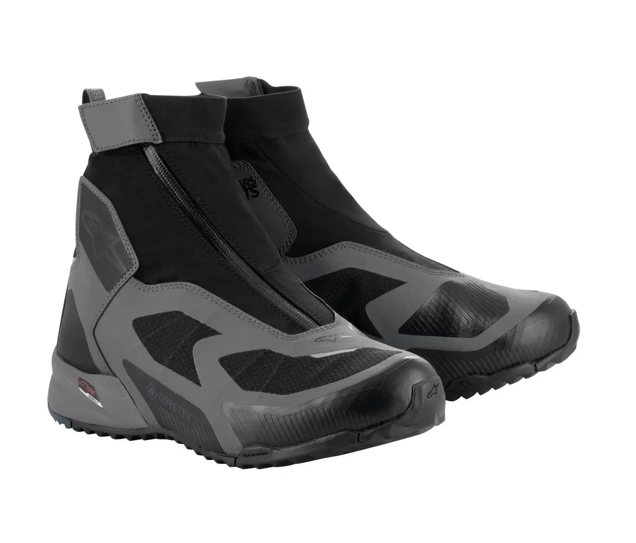 Alpinestars CR-8 Gore-Tex Boots Black / Dark Grey / Petrol Blue - FREE UK Shipping, FREE 365 Day Returns | Moto Central