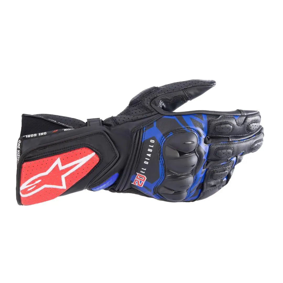 Alpinestars FQ20 SP-8 V3 Monster Gloves Black / Blue / Bright Red / Green - FREE UK Shipping, FREE 365 Day Returns | Moto Central