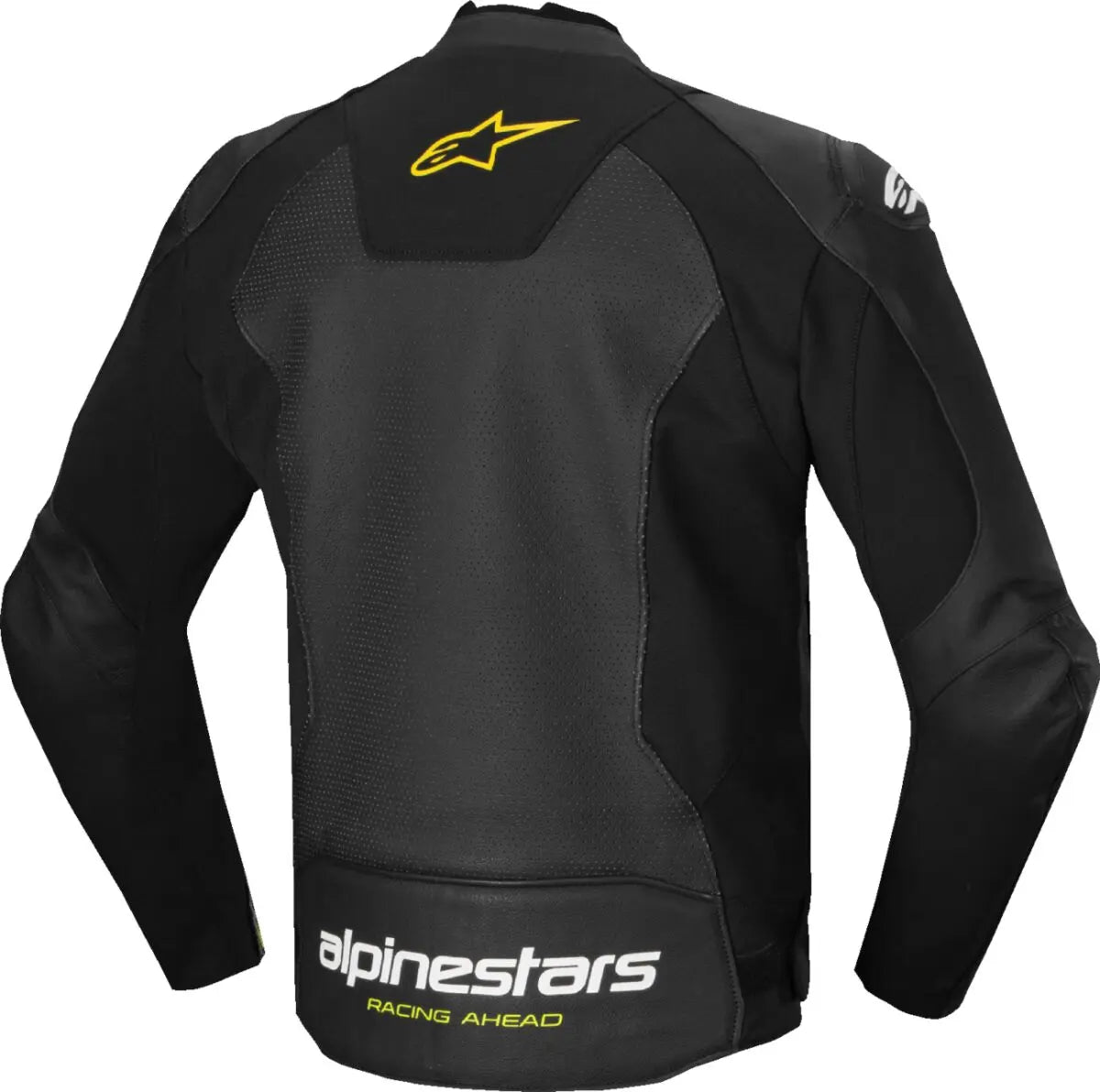 Alpinestars Faster V3 Airflow Leather Jacket Black / Fluo Yellow / White - FREE UK Shipping, FREE 365 Day Returns | Moto Central