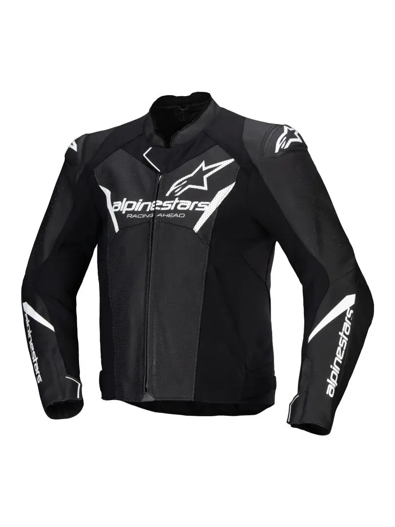 Alpinestars Faster V3 Airflow Leather Jacket Black / White - FREE UK Shipping, FREE 365 Day Returns | Moto Central