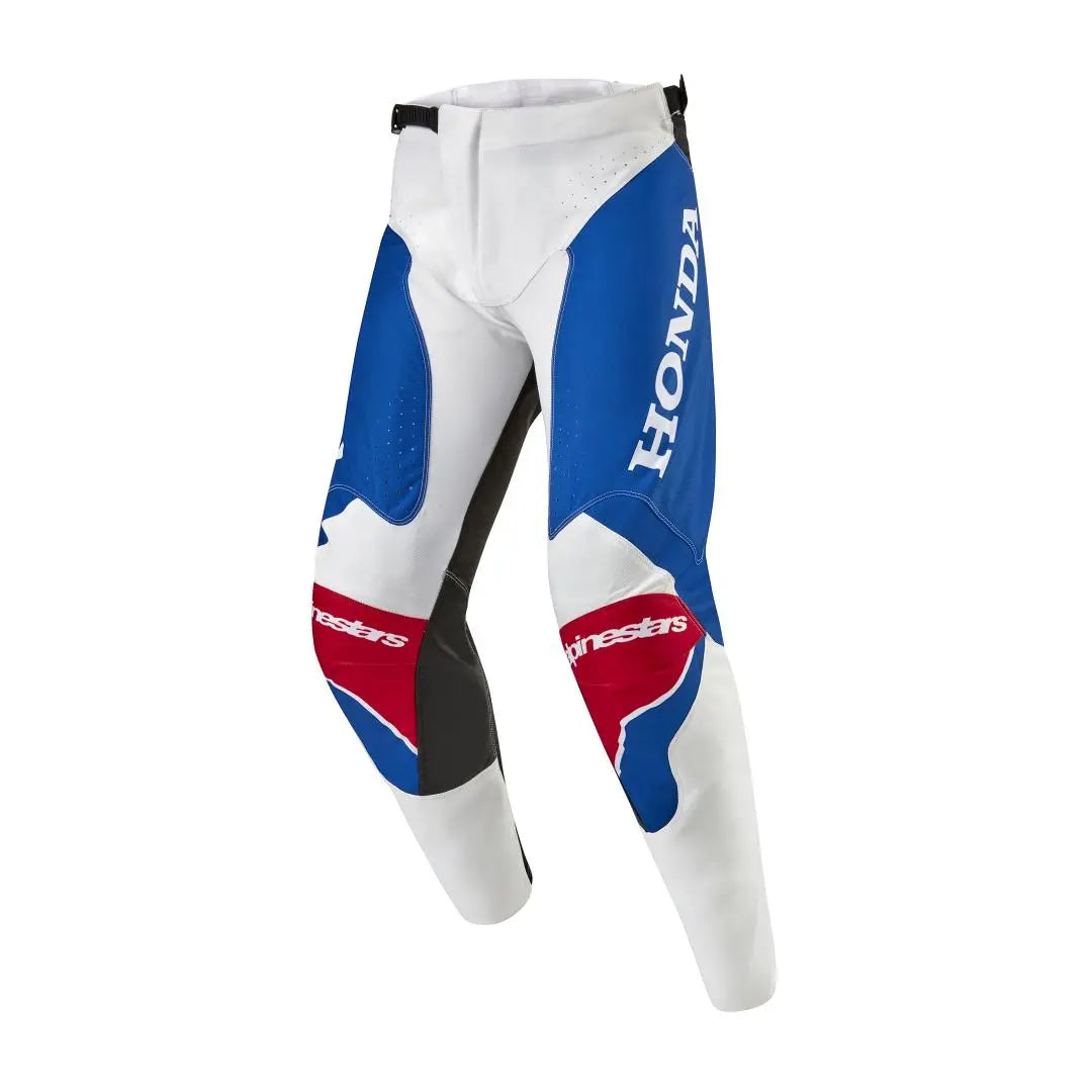 Alpinestars Honda Racer Iconic MX Trouser White / Bright Blue / Bright Red - FREE UK Shipping, FREE 365 Day Returns | Moto Central