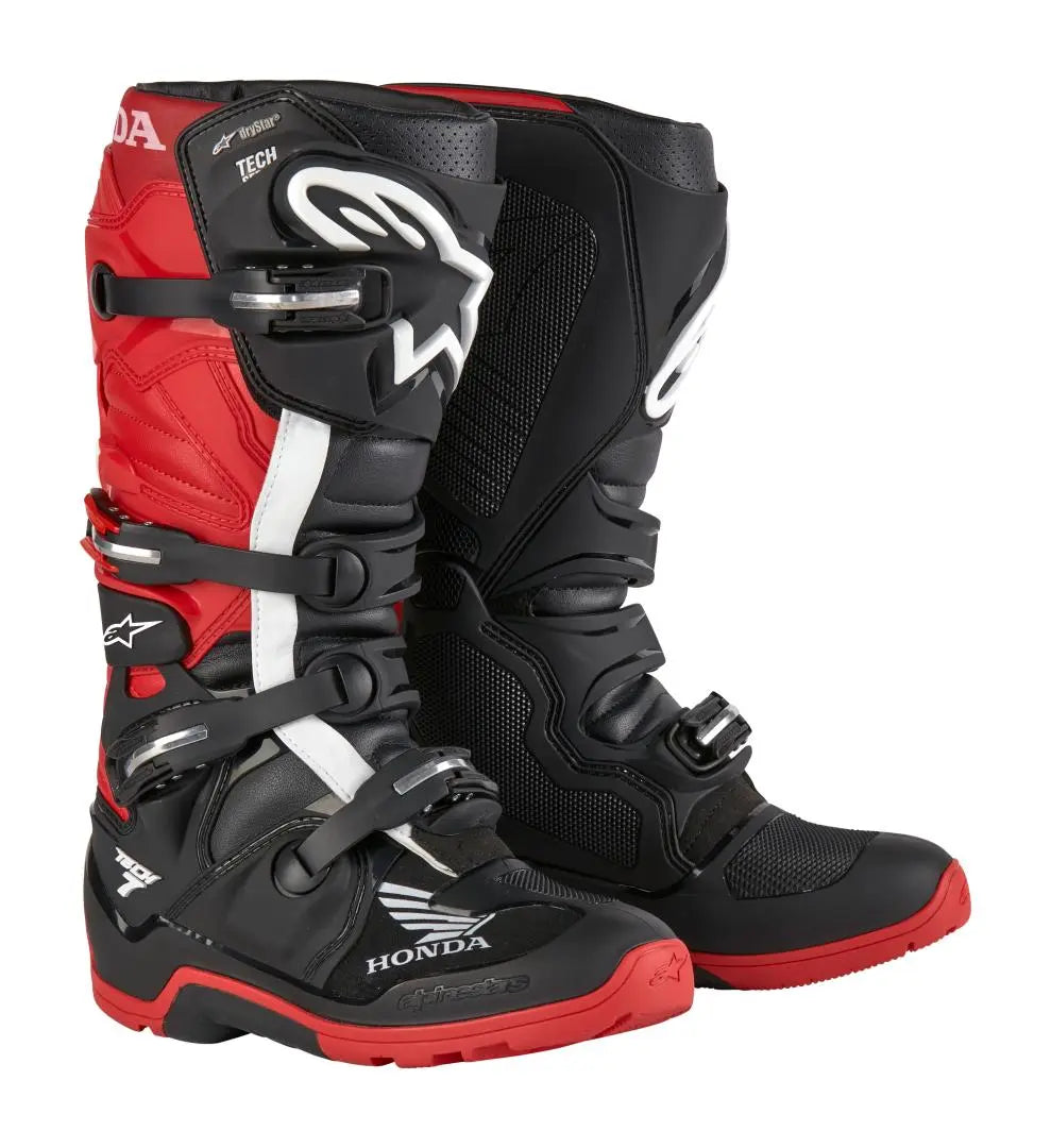 Alpinestars Honda Tech 7 Enduro Drystar Adventure Boots Black / Bright Red - FREE UK Shipping, FREE 365 Day Returns | Moto Central