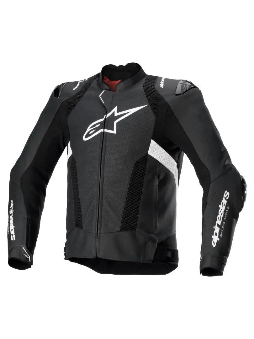 Alpinestars Missile V3 Airflow Leather Jacket Black / White - FREE UK Shipping, FREE 365 Day Returns | Moto Central