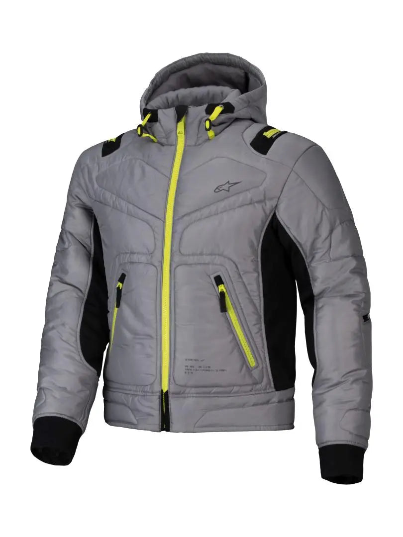 Alpinestars Mohobbs Waterproof Textile Jacket Lunar Grey / Lime Punch - FREE UK Shipping, FREE 365 Day Returns | Moto Central