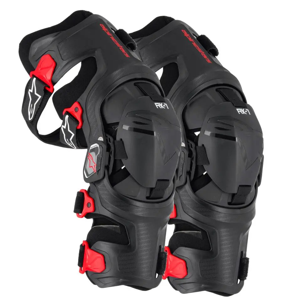 Alpinestars RK-7 Plasma Knee Braces Black / Red - FREE UK Shipping, FREE 365 Day Returns | Moto Central