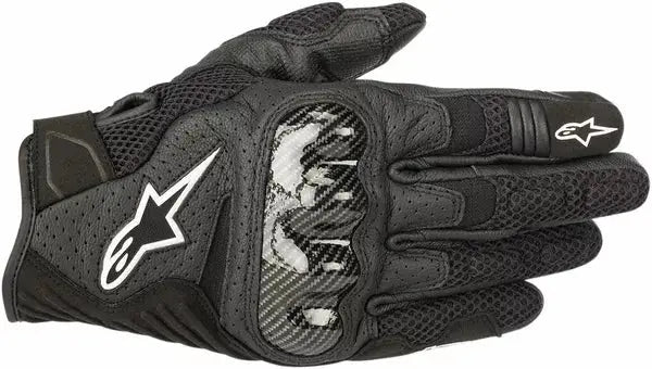 Alpinestars SMX-1 Air Carbon V2 Gloves Black - FREE UK Shipping, FREE 365 Day Returns | Moto Central