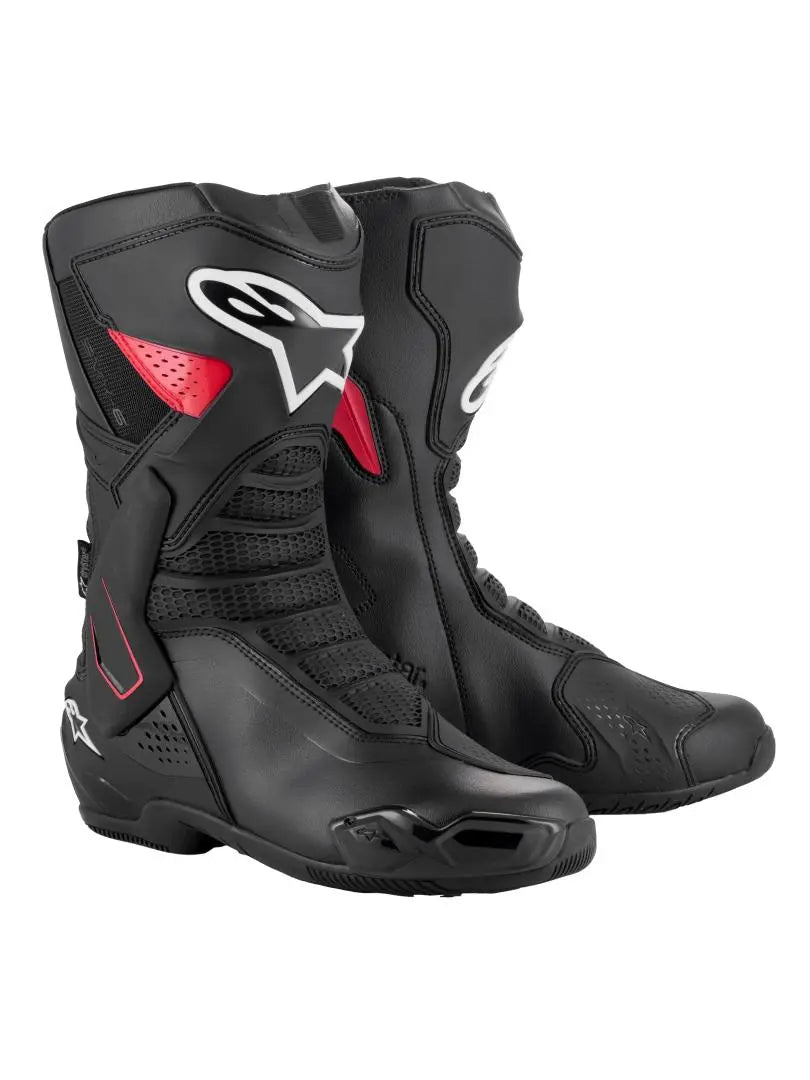 Alpinestars SMX-6 V3 Drystar Boots Black / Red - FREE UK Shipping, FREE 365 Day Returns | Moto Central