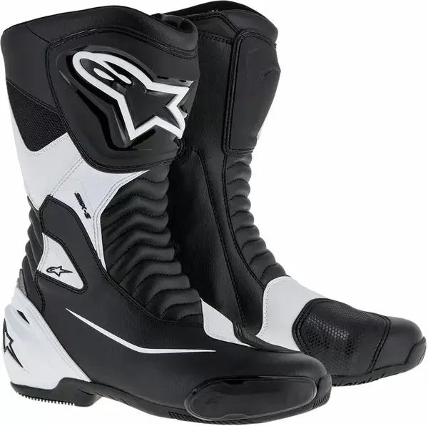 Alpinestars SMX-S Boots Black / White - FREE UK Shipping, FREE 365 Day Returns | Moto Central