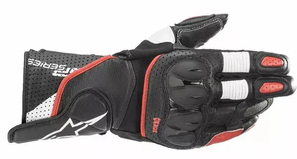 Alpinestars SP-2 V3 Leather Gloves Black / Red / White - FREE UK Shipping, FREE 365 Day Returns | Moto Central