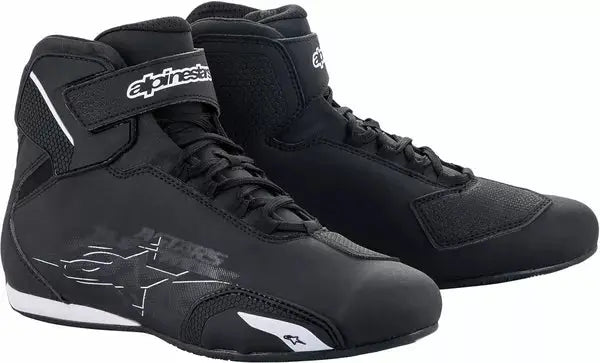 Alpinestars Sektor Shoes Black / White - FREE UK Shipping, FREE 365 Day Returns | Moto Central