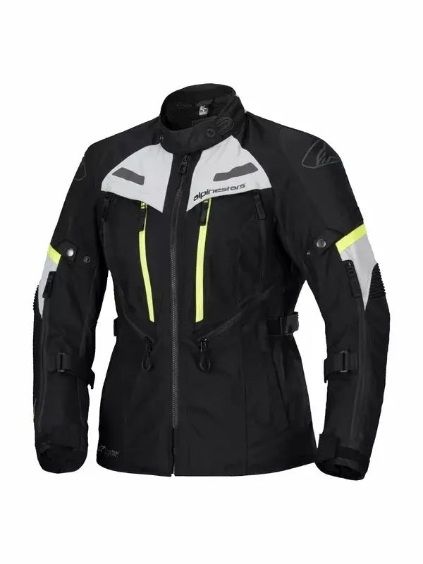 Alpinestars Stella Bogota Pro Drystar Ladies Textile Jacket Black / Fluo Yellow / Grey - FREE UK Shipping, FREE 365 Day Returns | Moto Central