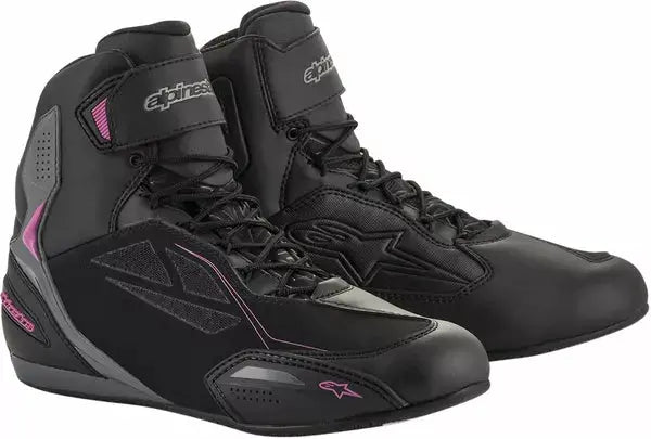 Alpinestars Stella Faster-3 Drystar Ladies Shoes Black / Grey / Pink - FREE UK Shipping, FREE 365 Day Returns | Moto Central