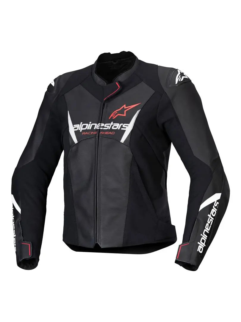 Alpinestars Stella Faster V3 Ladies Leather Jacket Black / White / Fluo Coral - FREE UK Shipping, FREE 365 Day Returns | Moto Central