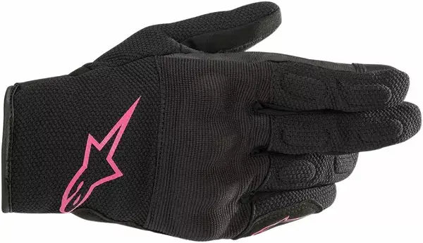 Alpinestars Stella S-Max Drystar Ladies Gloves Black / Fuchsia - FREE UK Shipping, FREE 365 Day Returns | Moto Central