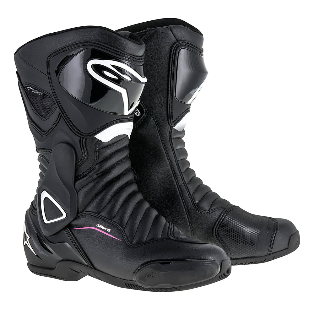 Alpinestars Stella SMX 6 V2 Drystar Ladies Boots Black / White / Fuchsia  - FREE UK Shipping, FREE 365 Day Returns | Moto Central