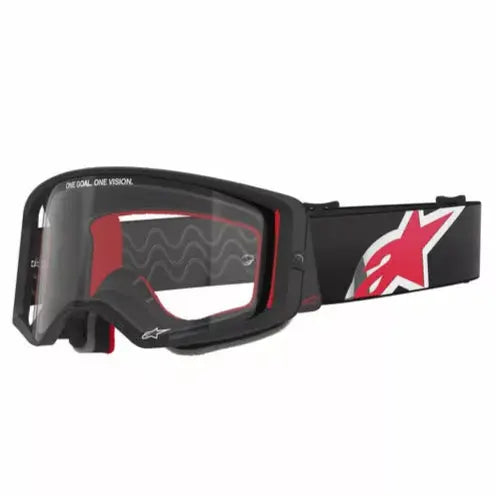 Alpinestars Supertech Corp Goggles Black / Red / Clear - FREE UK Shipping, FREE 365 Day Returns | Moto Central