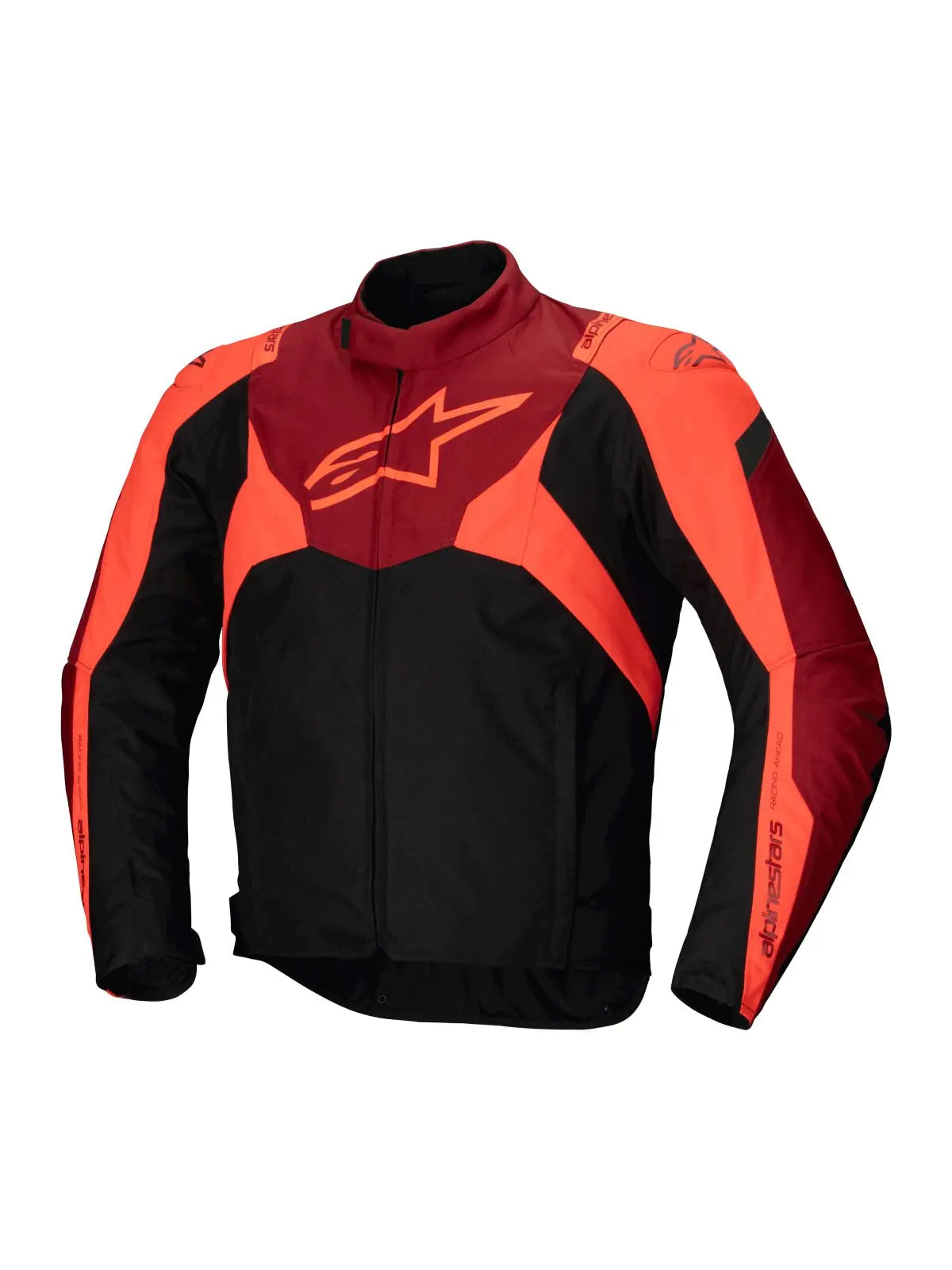 Alpinestars T-Jaws V4 Waterproof Textile Jacket Black / Dark Red - FREE UK Shipping, FREE 365 Day Returns | Moto Central