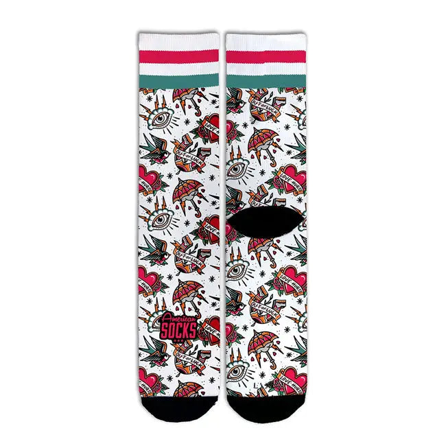 American Socks Love Hurts Signature Socks  - FREE UK Shipping, FREE 365 Day Returns | Moto Central