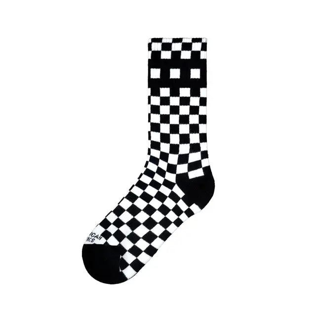 American Socks Mid High Checkerboard Socks  - FREE UK Shipping, FREE 365 Day Returns | Moto Central