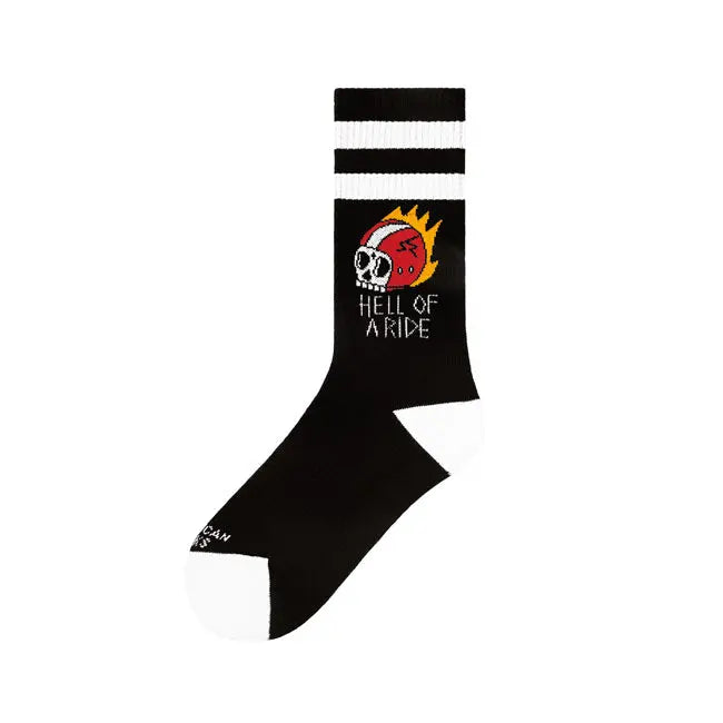 American Socks Mid High Hell Of A Ride Socks  - FREE UK Shipping, FREE 365 Day Returns | Moto Central