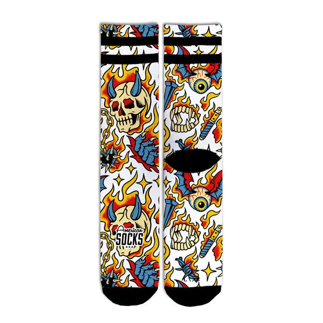 American Socks Wicked Signature Socks  - FREE UK Shipping, FREE 365 Day Returns | Moto Central