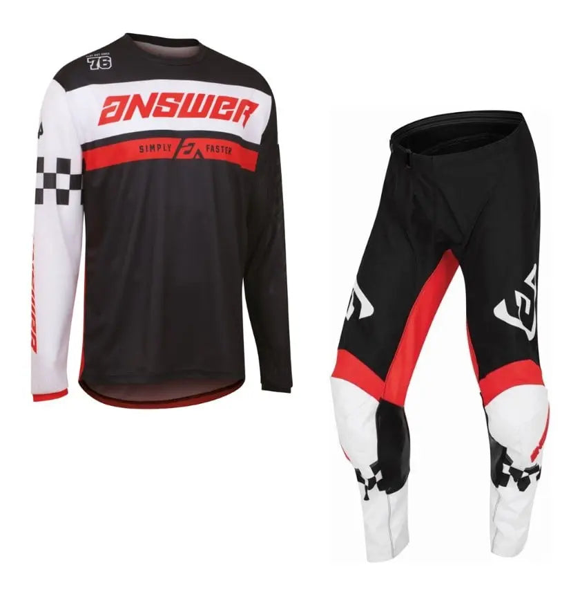 Answer Racing Arkon Octane Motocross Pant & Jersey Kit Black / Red FREE UK Delivery, FREE 365 Day Returns | Moto Central