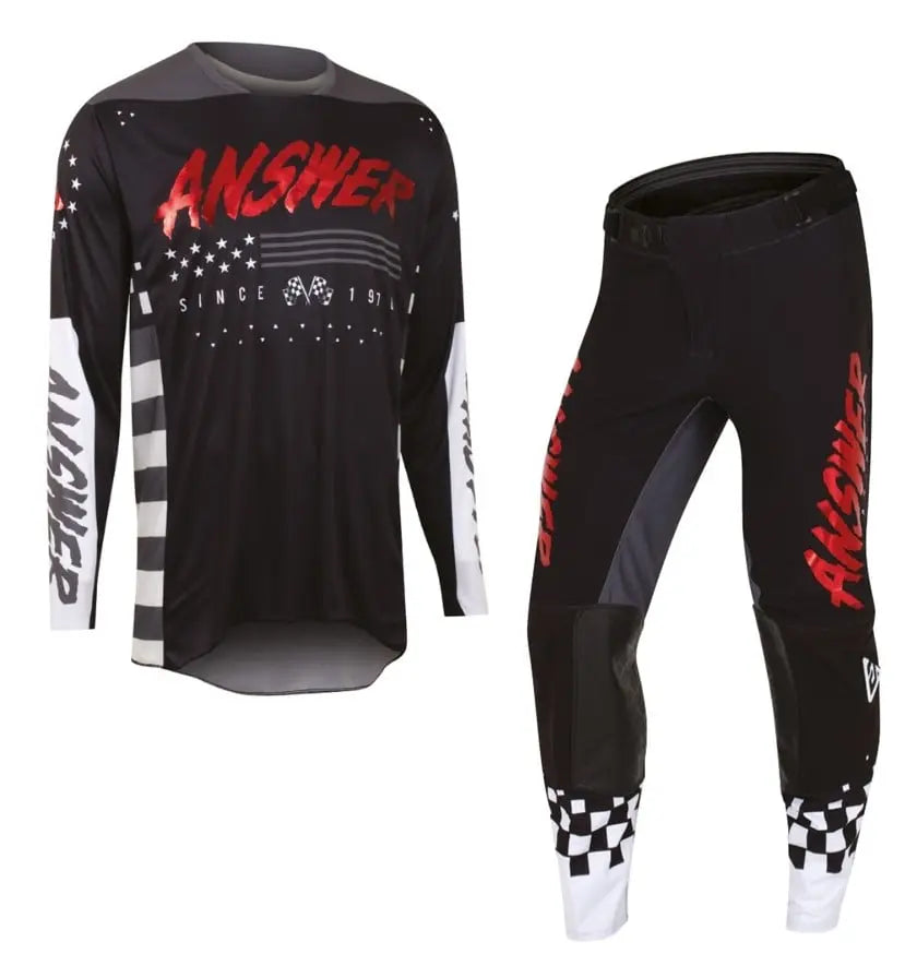 Answer Racing Elite Proline Motocross Pant & Jersey Kit Black / Red FREE UK Delivery, FREE 365 Day Returns | Moto Central