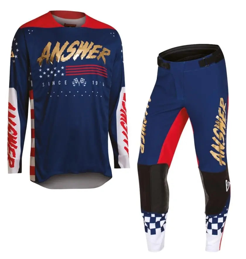 Answer Racing Elite Proline Motocross Pant & Jersey Kit Navy / Red FREE UK Delivery, FREE 365 Day Returns | Moto Central