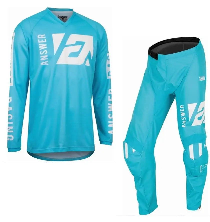 Answer Racing Syncron Merge Motocross Pant & Jersey Kit Astana / White FREE UK Delivery, FREE 365 Day Returns | Moto Central