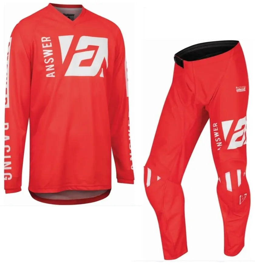 Answer Racing Syncron Merge Motocross Pant & Jersey Kit Red / White FREE UK Delivery, FREE 365 Day Returns | Moto Central