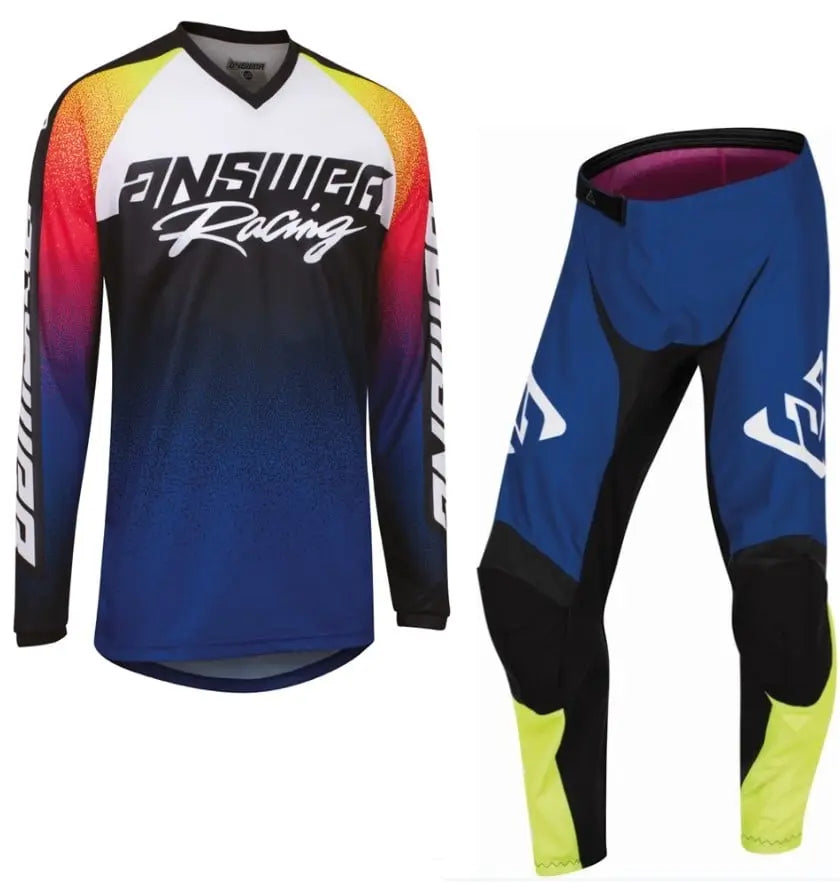 Answer Racing Syncron Prism Kids Motocross Pant & Jersey Kit Reflex Blue / Pink FREE UK Delivery, FREE 365 Day Returns | Moto Central