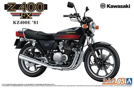 Aoshima Kawasaki KZ400E / 400FX 1981 - 1:12 Model - FREE UK Shipping, FREE 365 Day Returns | Moto Central