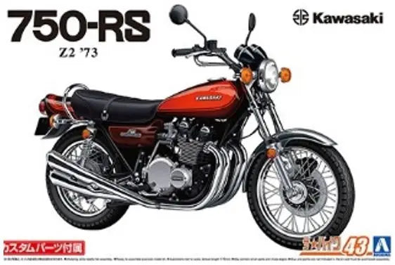 Aoshima Kawasaki Z2 750RS 1973 & Custom Parts - 1:12 Model - FREE UK Shipping, FREE 365 Day Returns | Moto Central