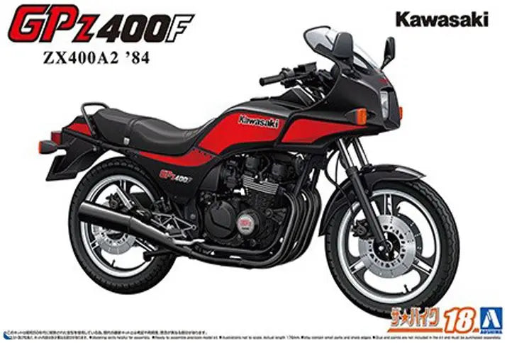 Aoshima Kawasaki ZX400A2 Motorcycle GPZ400 F '84 - 1:12 Model - FREE UK Shipping, FREE 365 Day Returns | Moto Central