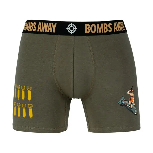 Army Surplus Bombs Away Boxer Shorts  - FREE UK Shipping, FREE 365 Day Returns | Moto Central