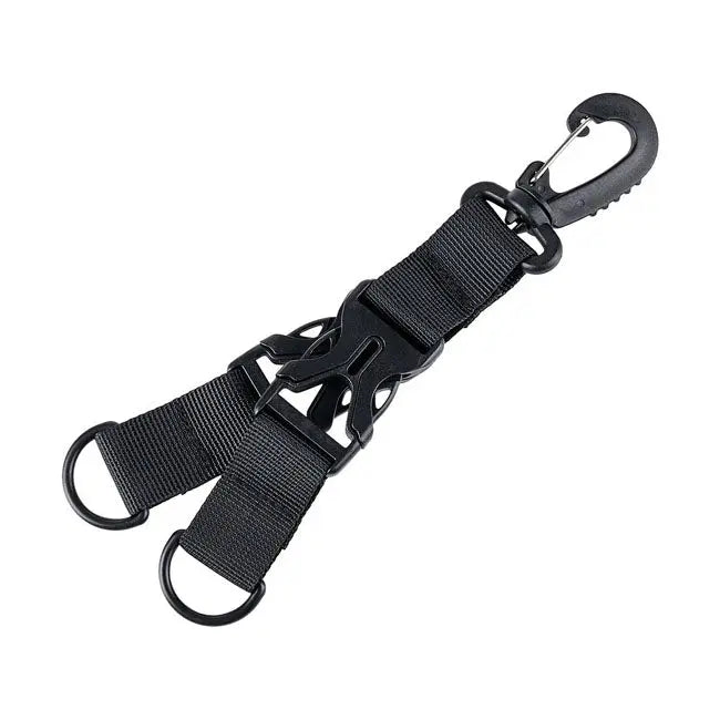 Army Surplus Carabiner Keychain Holder Black  - FREE UK Shipping, FREE 365 Day Returns | Moto Central