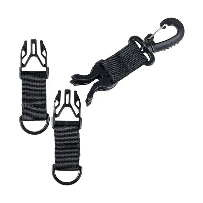 Army Surplus Carabiner Keychain Holder Black  - FREE UK Shipping, FREE 365 Day Returns | Moto Central