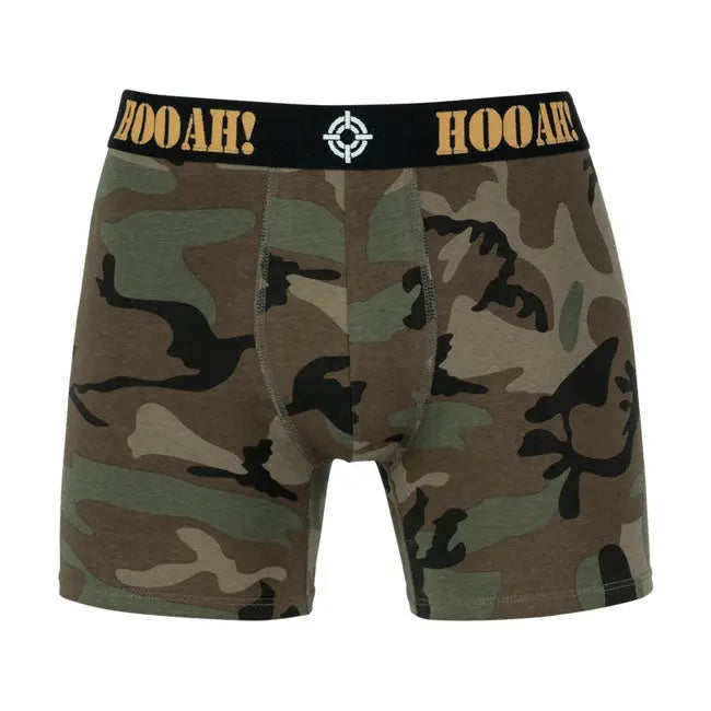 Army Surplus Woodland Hooah Boxer Shorts  - FREE UK Shipping, FREE 365 Day Returns | Moto Central