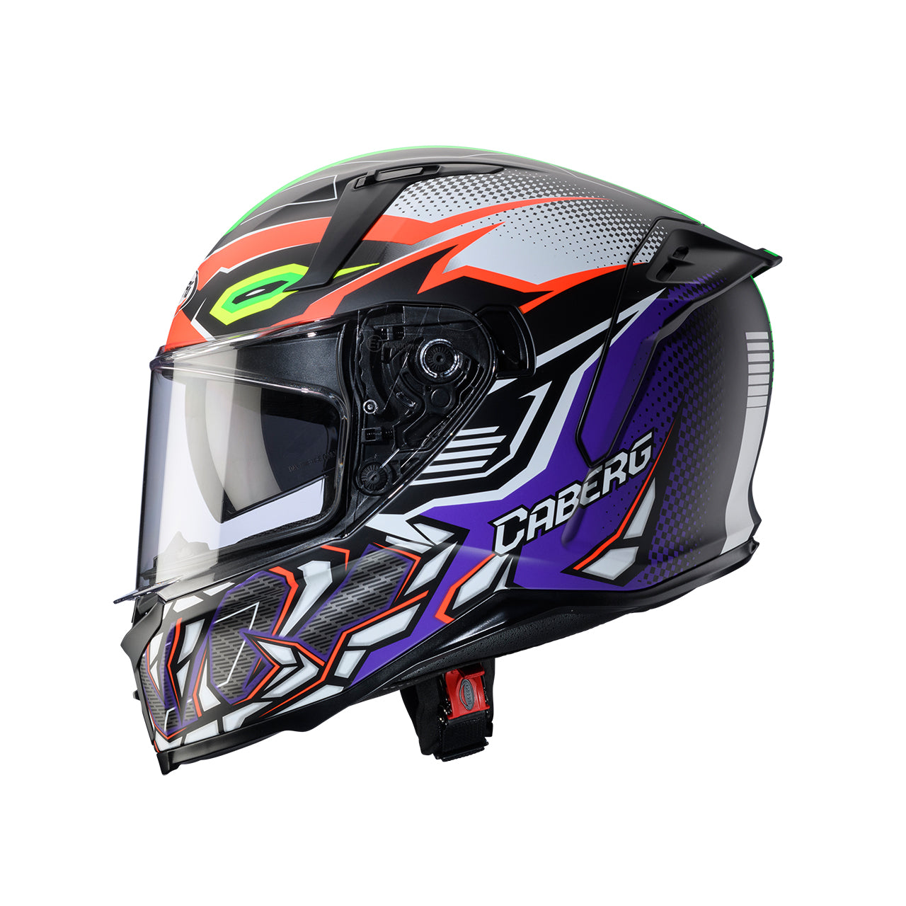 Caberg Avalon X Gurkha Full Face Helmet Matt Black / Fluo Orange / Fluo Green / Purple  - FREE UK Shipping, FREE 365 Day Returns | Moto Central